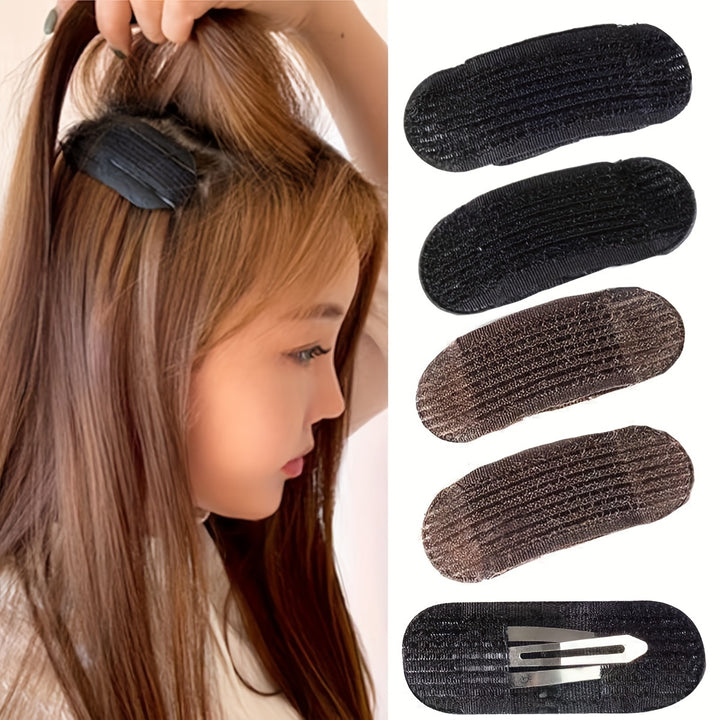 2pcs Invisible Hair Volumizing Clip Set Simple Womens Seamless Root Fluffing Styling Boost Pads Essential Hair Accessory For Bangs And Hair Volume Enhancement