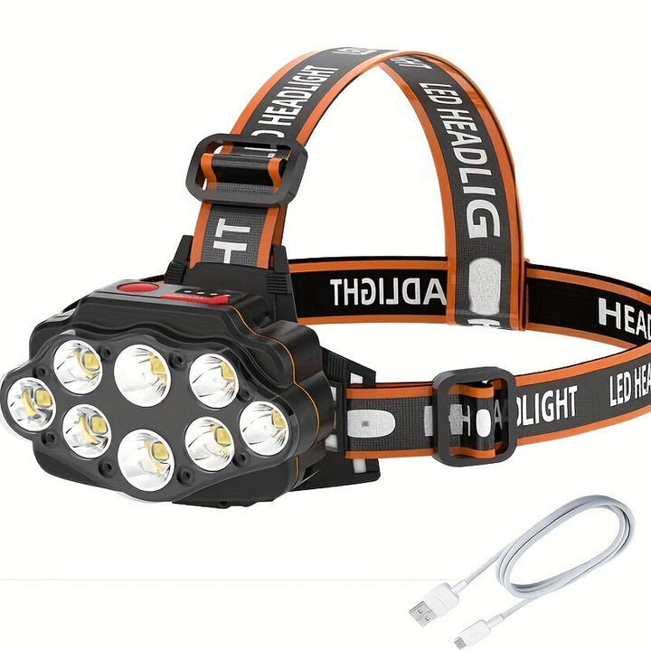 8LED Headlamp  Outdoor Night Fishing Companion  IFBS