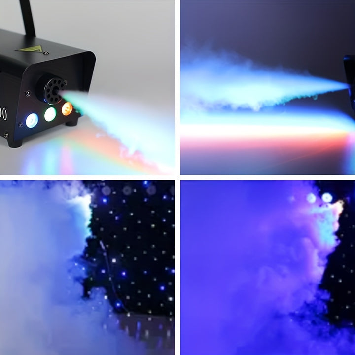 1pc 500W LED Smoke Machine With Remote Control RGB Projection Lights Effect Fog MachineEQNX