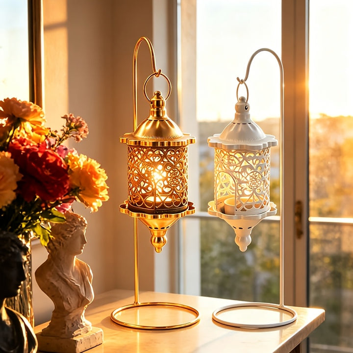 Vintage Hollow Candle Lantern with StandAML98NY