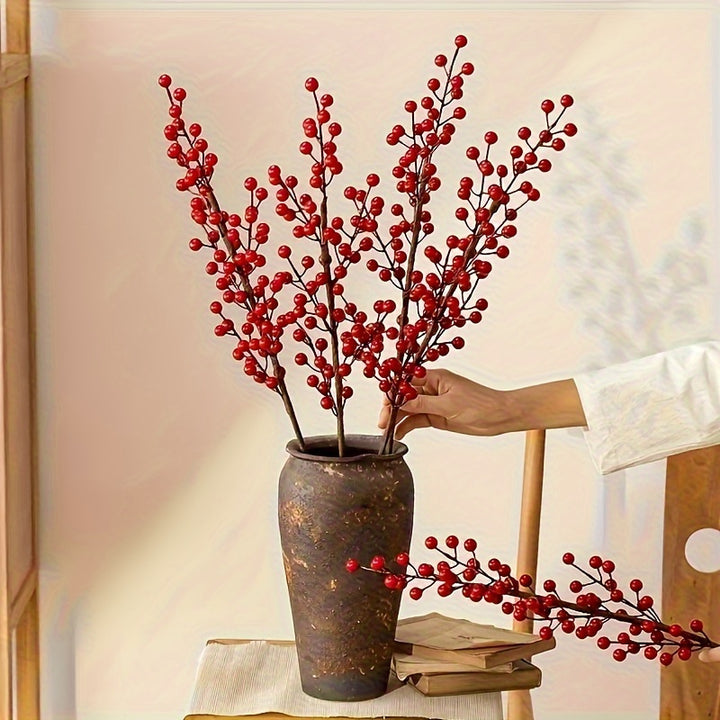  Artificial Red Berry Stems for Christmas Tree DIY Crafts  Wreath  BD05