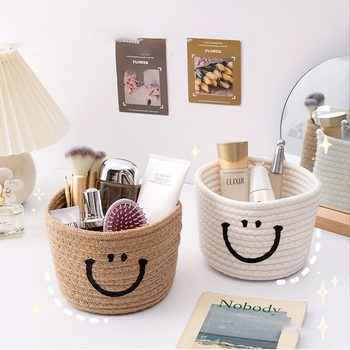 Hanging Cotton Rope Storage Basket  MultiPurpose Woven OrganizerVFAJ