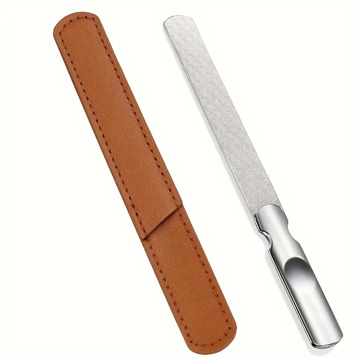 Professional Stainless Steel Nail File  DoubleSided Manicure Tool for Natural Nails Heavy Duty  Reusable  Perfect for Hands Feet  Nail Care