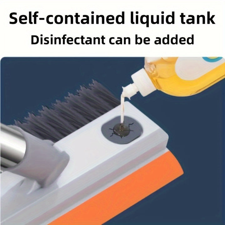 MultiSurface Scrub Brush with Builtin Liquid Dispenser  1 Pack Extendable Tile and Bathroom Scrubber for Comfortable Cleaning NonElectric Manual Operation Ideal for Living Room Toilet Kitchen Wall and Floor