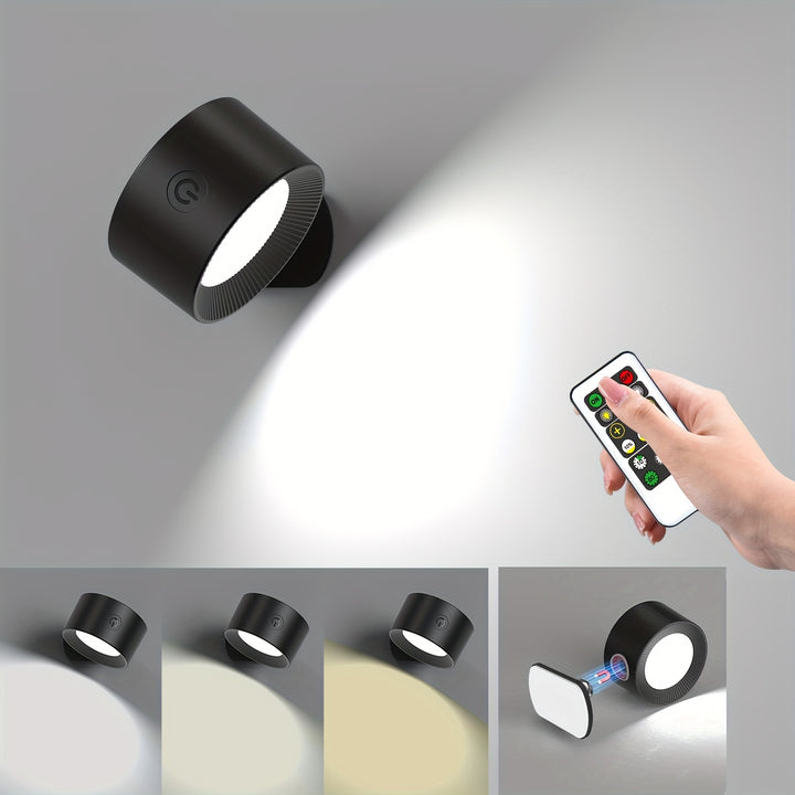 LED Wall Lamp 360  Rotating Wireless Wall Lamp  DWI2