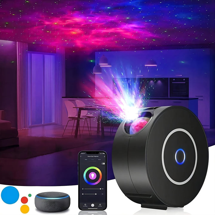 For Galaxy Star Projector with For Smart App  Voice Control  USB Powered LED Light for Bedroom Game Room and Party Decor  Compatible with Alexa  Google Home