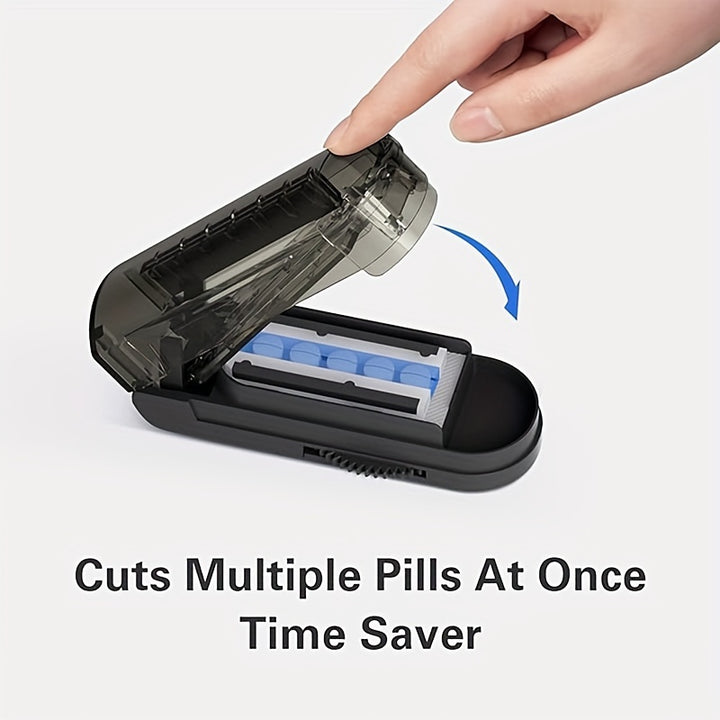 1pc Portable Medicine Cutter Cuts Multiple Pills At Once Time Saver Accurate Cutting Pills Of Any Size