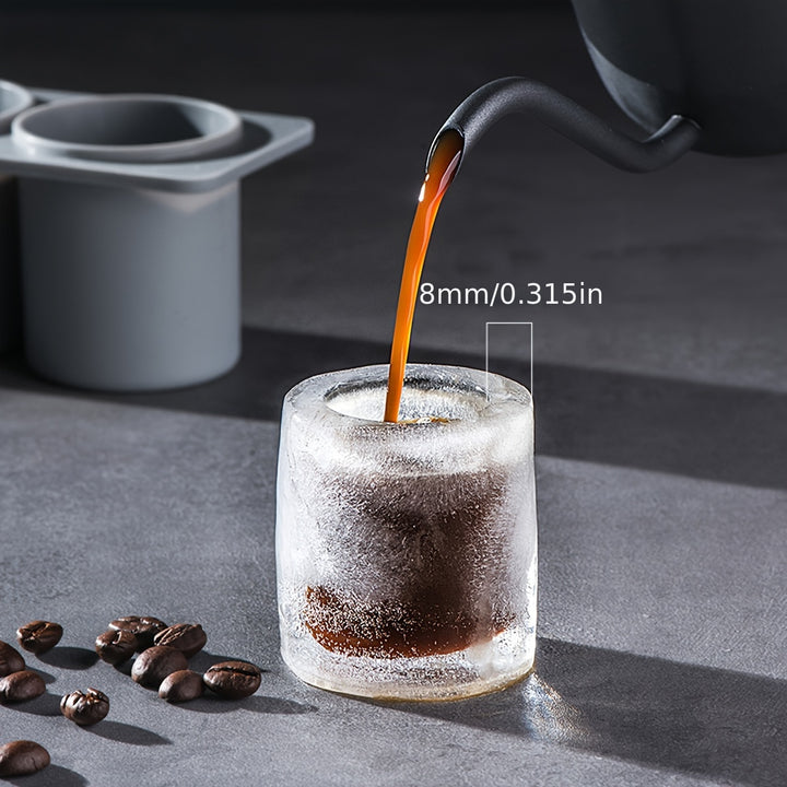 1pc Silicone Ice Cube Mold Ice Cube Tray Ice Cube Mould Ice Cup Maker Mold For Whiskey And Cocktails Round Ice Cup Maker Mould For Freezer Silicone Novel Ice Mold Easy Release Ice Mold For Chilling Cocktail Whiskey Tea Coffee Kitchen Tools