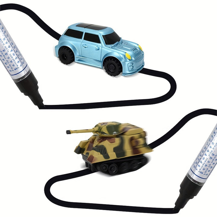 Creative Drawing Line  Follow Toy Car Set  Includes Various Vehicles  Ideal Gift for Kids  8f6j3