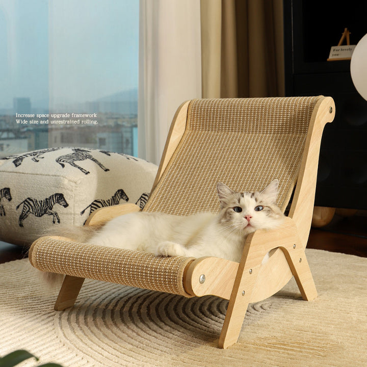 ExtraLarge Nylon Cat Hammock Lounger with Scratch Pad  A3NK