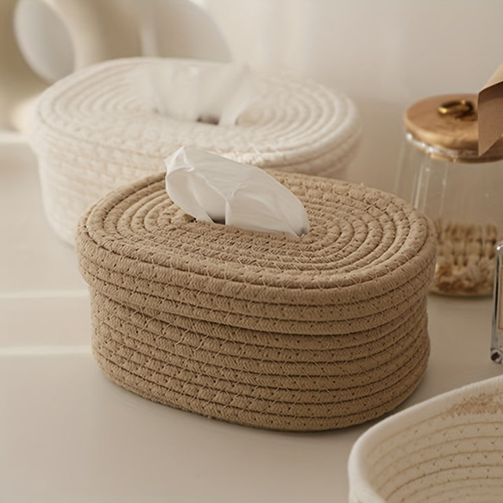  Cotton Rope Woven Tissue Box  UY8B