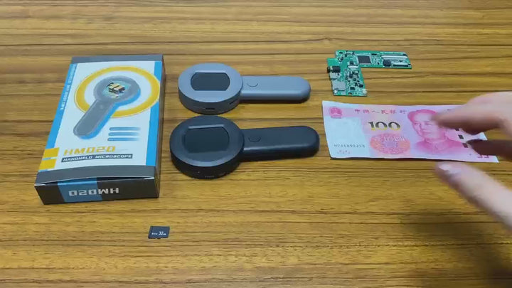 Rievbcau Handheld Digital Microscope 1000X Zoom 32GB Storage 508cm IPS Display USB Compatible with PC HD Inspection for Plants Coins PCB Educational Learning