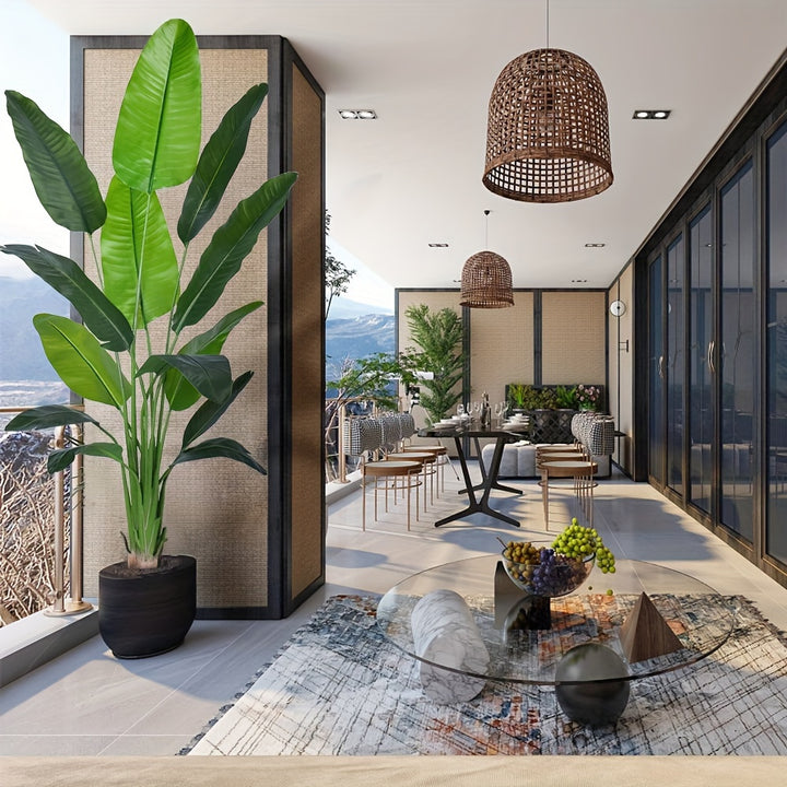 Lush  Realistic Bird Of Paradise Artificial Plant  D2DV