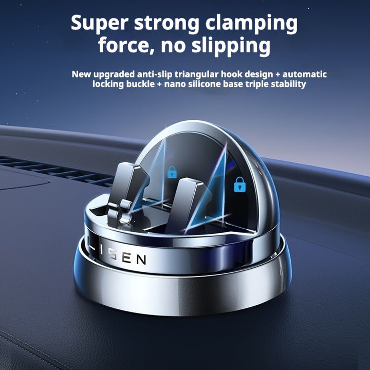 LISEN Car Phone Holder Dashboard Rotatable Mount Hand Free Mobile Phone Holder Multifunctional Phone Mount for iPhone for SamSung