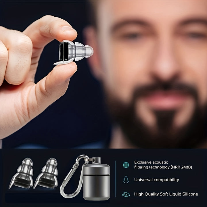 Silicone Concert Earplugs  Reusable HighFidelity Noise ReductionOAT5