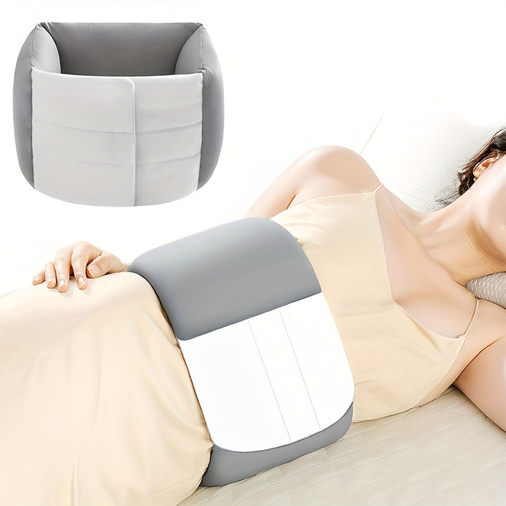 Adjustable Grey Lumbar Support Pillow for Side Sleepers  HookandLoop Closure Sciatica Herniated Disc Scoliosis Pain Relief Cushion  Polyester  Spandex Sleeping Lower Back Support Roll for Bed  Office Chair  Hand Wash Only  1 Pack