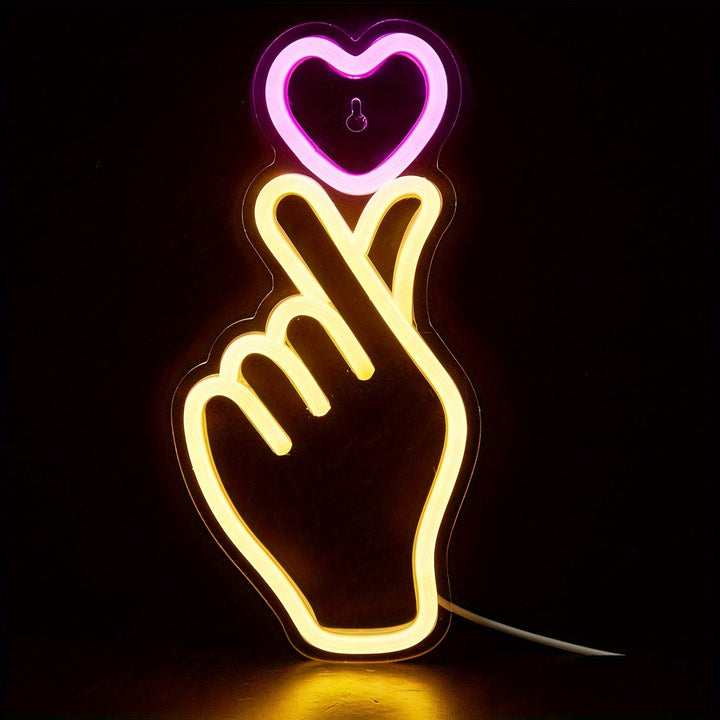 HeartShaped Neon Sign with USB Powered  FK4P