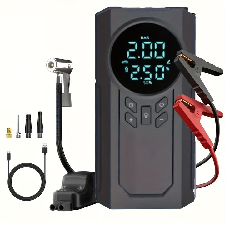 Cordless Tire Inflator with USB Charging  LED Light  vb6gx