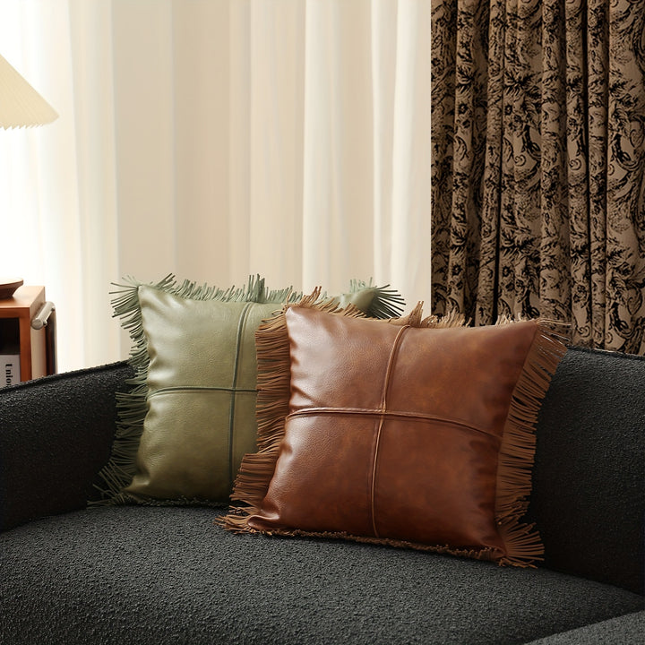 Retro Patchwork Tassel Pillowcase  SA29