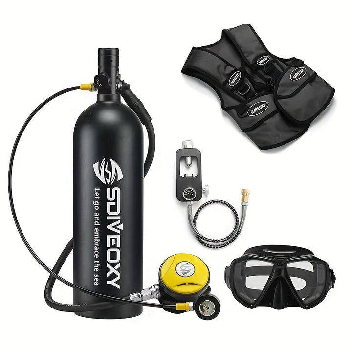 SDIVEOXY 2000ML6763oz Aluminum Scuba Diving Tanks For Diving Snorkeling Swimming Scuba Diving Equipment