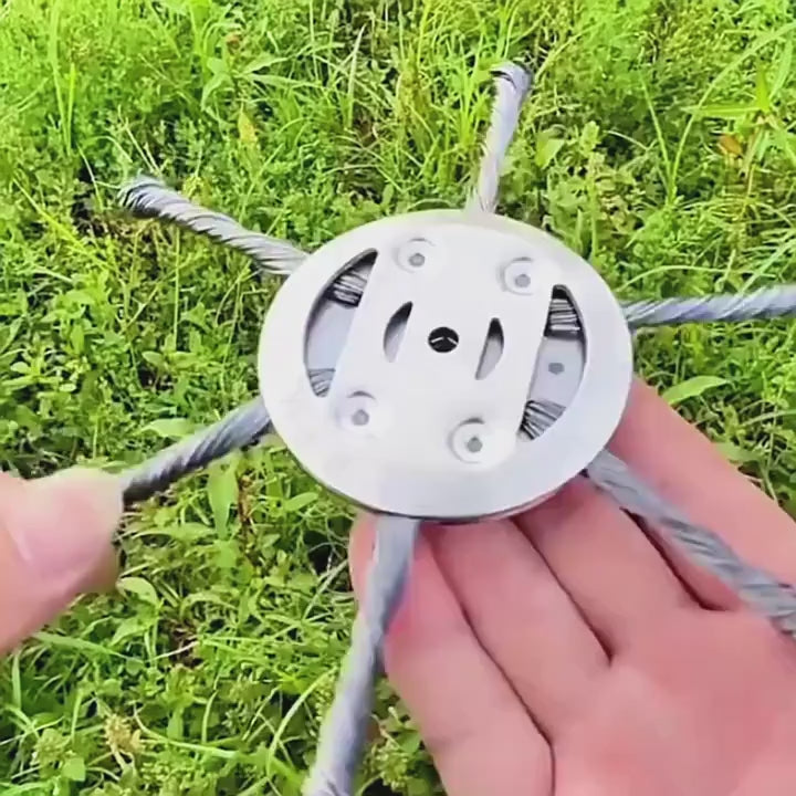 Steel Wire Wheel Grass Trimmer Rounded Edge Weed Trimmer Grass Removal Head Fit For Electric Lawn Mower Brush Cutter Weedeater Lightweight Grass Trimmer Edger Lawn Handy Tool For Yard And Garden