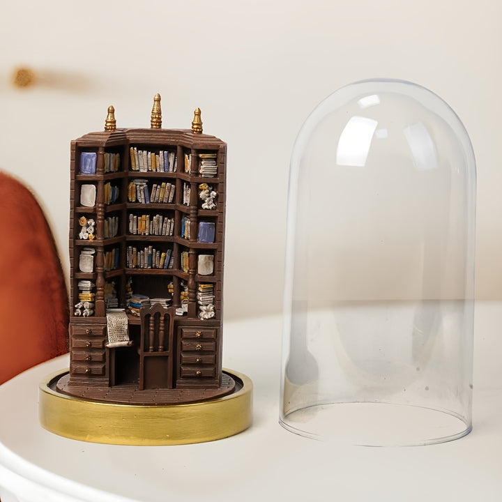VintageInspired Resin Magic Bookshelf Statue  Perfect For Office  Home Decor Unique Gift For Book Enthusiasts And Collectors Ideal For Christmas  Special Events