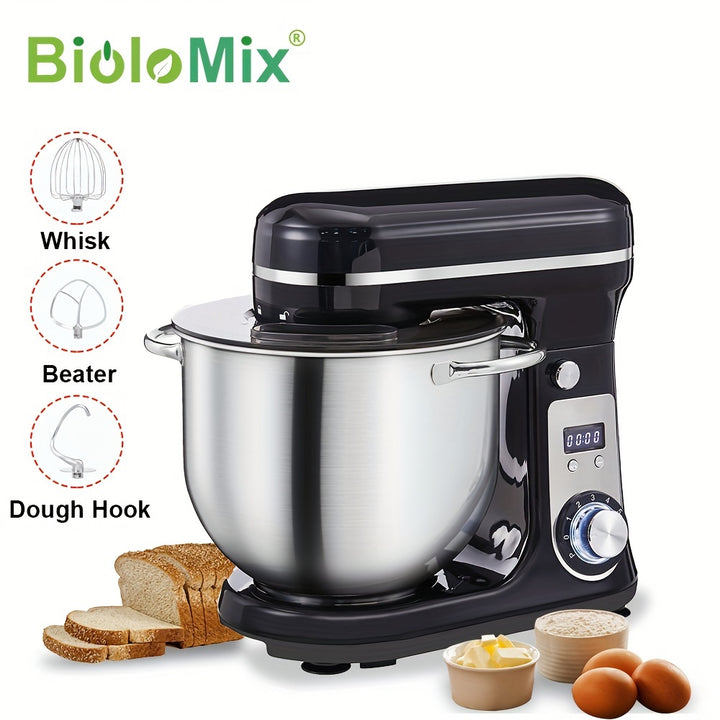 BioloMix 6 Speeds Kitchen Food Mixer 6L Stand Mixer Stainless Steel Bowl Cream Egg MixerNRG1