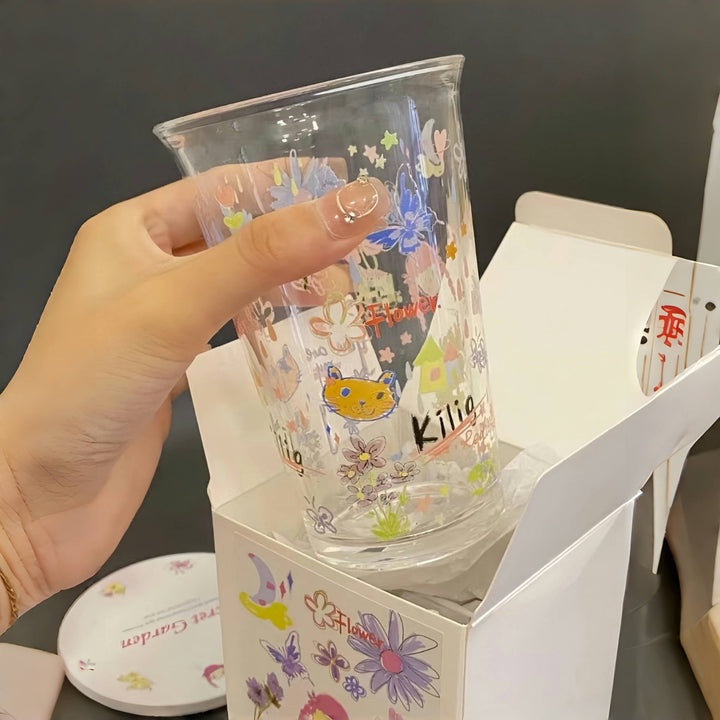 Faridabio Garden Cat  Butterfly Glass Cups  SA43