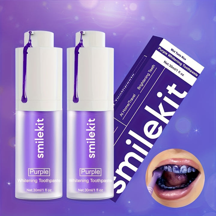 Minty Fresh Purple Whitening Toothpaste  Deep Clean Gentle on Gums Freshens Breath Portable for Travel  Home Use