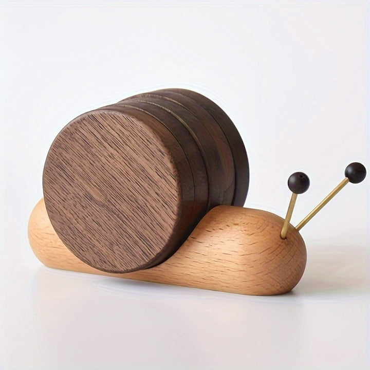 Black Walnut Snail Tea Coaster  4m7ec