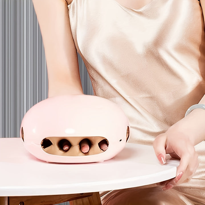 SHINY ROSY LIFE Hand Massager with Heat  USB Rechargeable 3Speed Intensity  Temperature Settings Air Pressure Technology for Full Body Relief