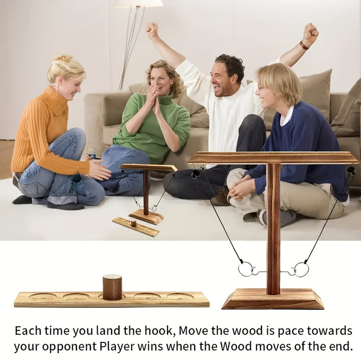 Wooden Hook Ring Toss GameI7AF