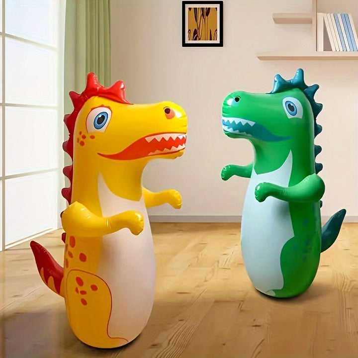 Active Play Dinosaur Inflatable Boxing Punch Bag For Kids  Vertical Tumbler Toy Perfect For Ages 36 Durable Pvc Material Outdoor Sports  Exercise