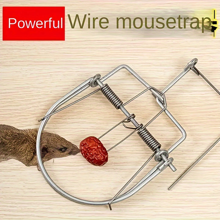 ProfessionalGrade HeavyDuty Stainless Steel Rat Trap  UltraDurable Snap Spring Design for Efficient Hunting and Fishing Silvery Finish with Corrosion Resistance
