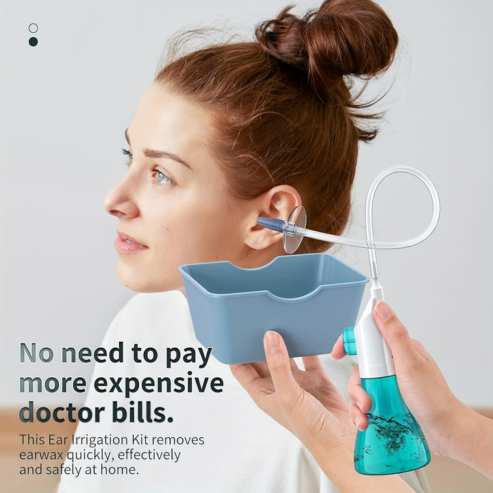 1pc Ear Wax Removal Tool Kit With 1753 Cm Irrigation Syringe And 10 Tips Manual Ear Cleaning System For Safe And Effective Wax Buildup Removal Includes EasytoFollow Instructions And Basin