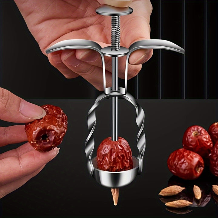 1pc Stainless Steel Fruit Corer Handheld Olive Core Remover Easy PushType Seed Removal Kitchen Gadget For Restaurant  Home Use