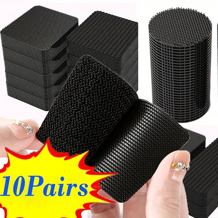 10pairs Invisible Fixing Stickers For Car Floor Mats High Viscosity Snap Fasteners Anti Slip And Hightemperature Resistant Doublesided Adhesive And Car Backing Adhesive Patches