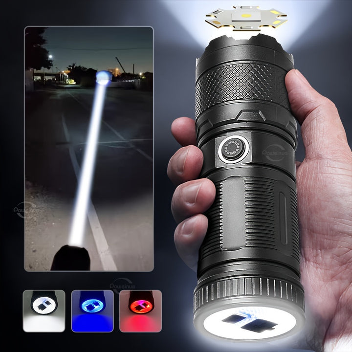 HEDELL Multifunction Handheld Flashlight 9 LED Modes 2600mAh Lithium Rechargeable Battery Battery Powered NonWaterproof Multiple Components HighPower 30W LED