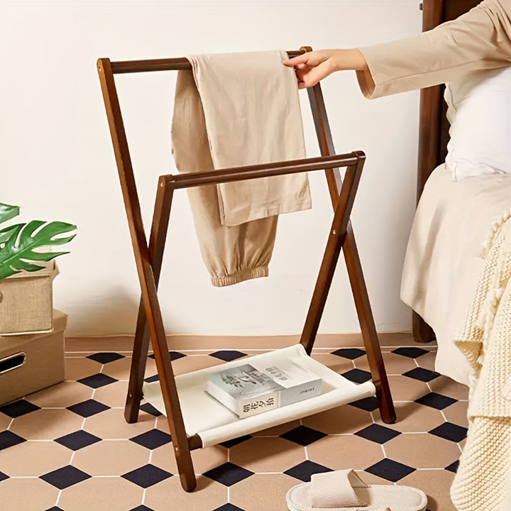 Solid Wooden Foldable Clothes Rack  JE20