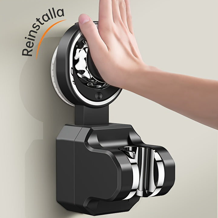 1pc Suction Cup Adjustable Shower Head Holder Bathroom Free Punching Shower Shelf Bathroom Wall Mount Shower Bracket Universal Shower Head Fixed Base Bathroom Accessories