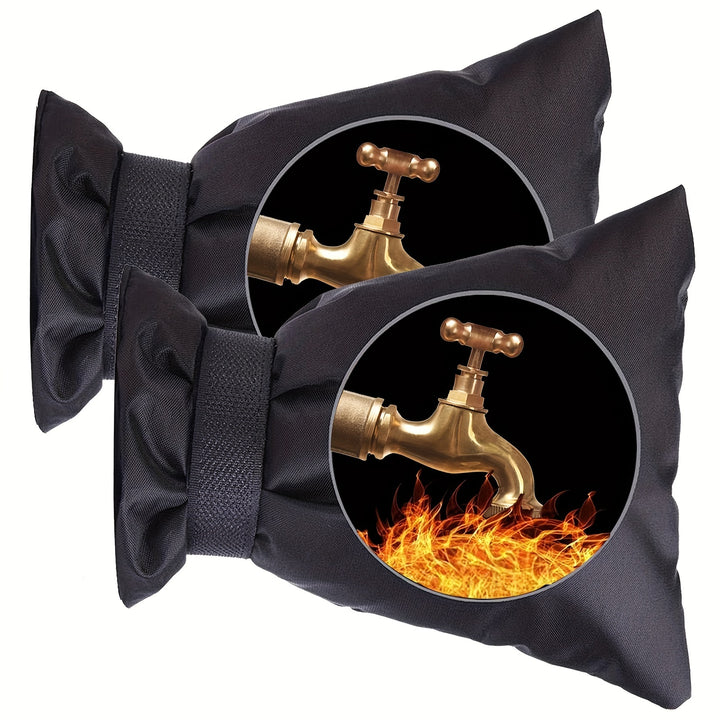 1234pcs Outdoor Faucet Cover For Winter  Pro 1397cmW X 2159cmH Outdoor Water Faucet Cover Socks For Winter Freeze Protection Pipe Insulation Reusable Waterproof Insulated Spigot Backflow Cover Black