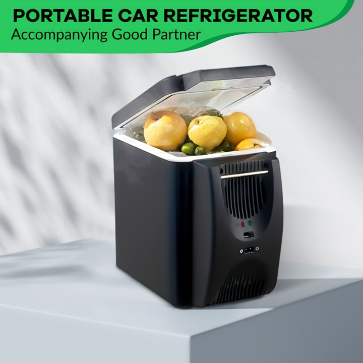 Portable Mini Fridge 6L Capacity Semiconductor Technology Vehicle PlugIn 36V Operating Voltage Cools Down to 39F or Lower for Beverage Seafood Fruits  Compact Travel Refrigerator