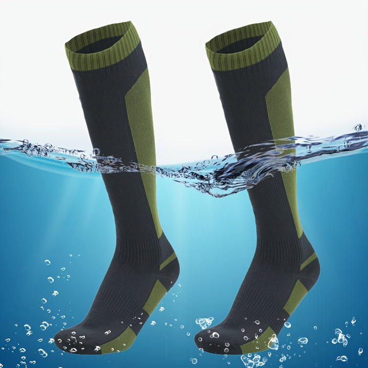 Waterproof Ski Stockings Warm Breathable Unisex Knee High Breathable Hiking Trekking Socks 1 Pair For Hiking Wading Outdoor Camping Cycling Skiing Adventure Mountaineering