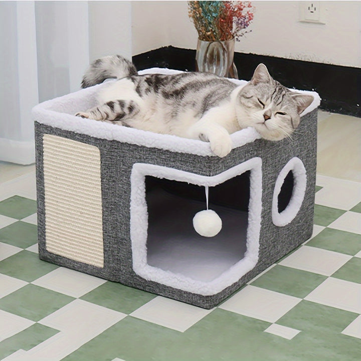 Pet Double Layered Luxury Cat Nest Foldable  SSH6