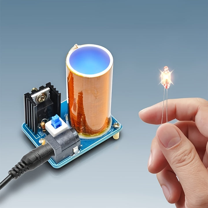 Tesla Coil DC12V Mini Electronic Tesla Coil LED Spark Module Kit Electronic DIY Kitfor Innovative Experiments Such As Electrical Lighting Fluorescence SpectroscopyAssembly Kit
