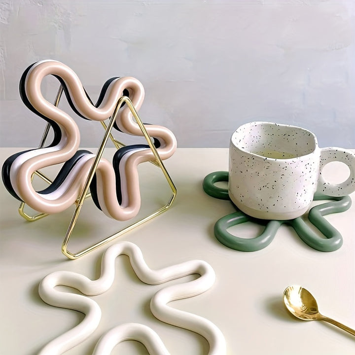 Silicone StarShaped Cup Coasters  I3VL