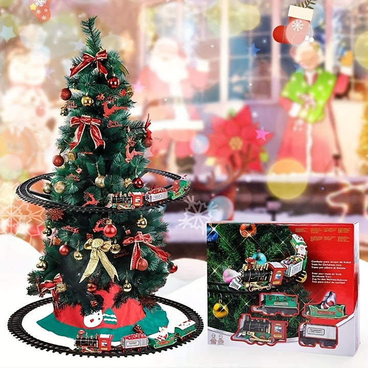 BatteryPowered Electric Christmas Train with Realistic Sounds Lights  Music  Perfect for Hanging on the Tree  Festive Holiday Decor Gift Toy
