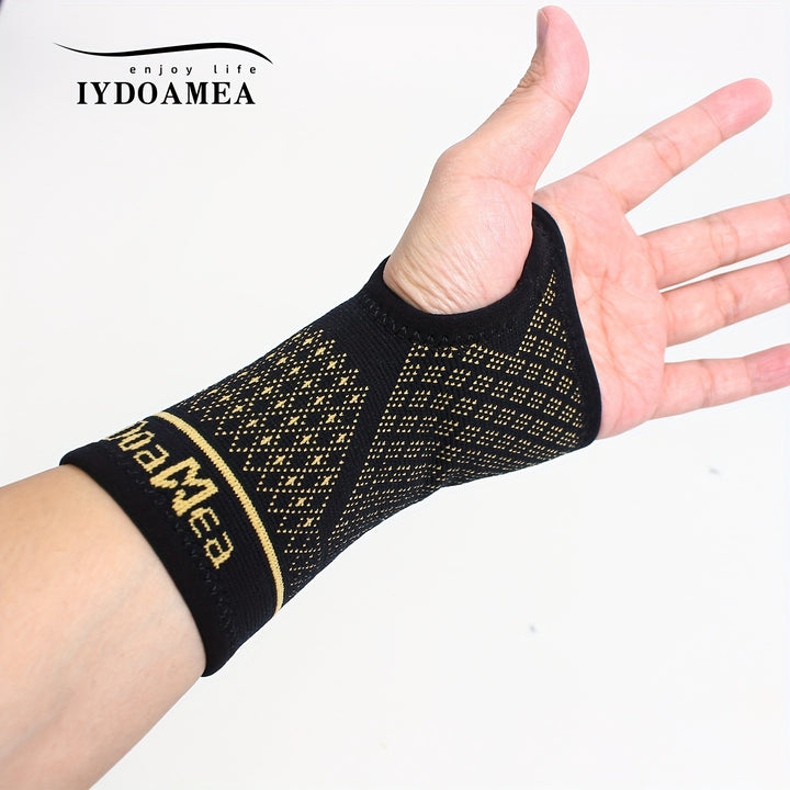 1pc Copper Wrist Compression Sleeves  Improved Circulation Recovery And Muscle Relief SG35