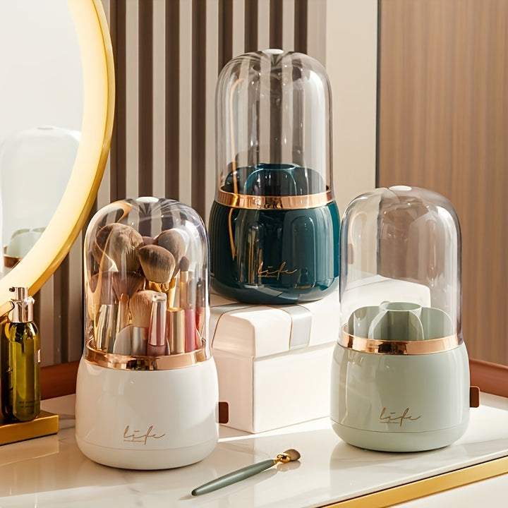 1pc Desktop 360 Rotating Makeup Brush Storage  ND9C