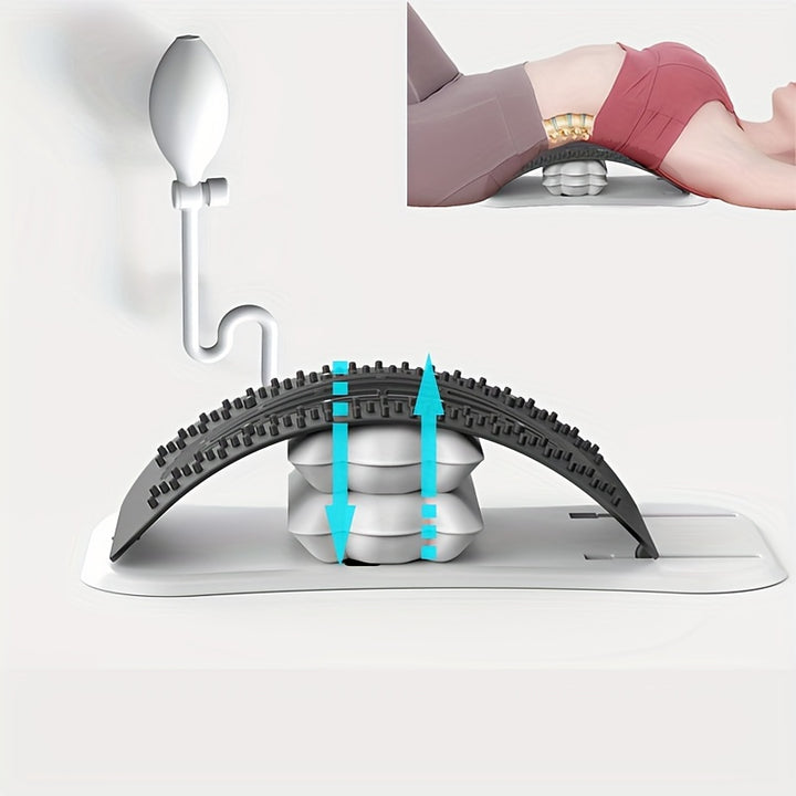 New Air Bag Back Stretcher MultiLevel Back Massager for Pain Relief  Herniated Disc Sciatica Scoliosis Lower  Upper Back Support Manual Inflation